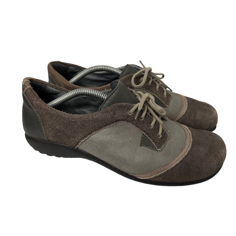 Naot Harore Shoes Womens Size 8 Leather Suede Lace Up Comfort
